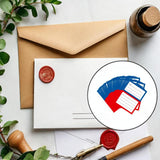 Maxbell 200Pcs Handwriting Blank Address Shipping Labels for Office Package Birthday blue and red
