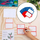 Maxbell 200Pcs Handwriting Blank Address Shipping Labels for Office Package Birthday blue and red