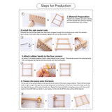 Maxbell Small Weaving Loom Weaving Frame Weave Board for Handcrafts DIY Wall Hanging