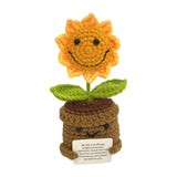 Maxbell Encouragement Crochet Sunflowers with Positive Card for Friend Coworker Gift