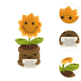 Maxbell Encouragement Crochet Sunflowers with Positive Card for Friend Coworker Gift