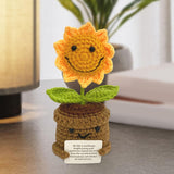 Maxbell Encouragement Crochet Sunflowers with Positive Card for Friend Coworker Gift