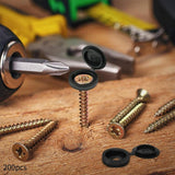 Maxbell 200Pcs Washer Flip Tops Wear Resistant Easy Installation Supplies Screw Caps