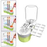 Maxbell Brush Rinser Paint Brush Clean Device with Drain Button for Classroom Artist White