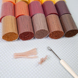 Maxbell 20 Pieces Latch Hook Kits Crocheting Rug Yarn Cushion Cover Needlecraft Yarn A