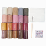 Maxbell 20 Pieces Latch Hook Kits Crocheting Rug Yarn Cushion Cover Needlecraft Yarn A