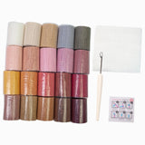 Maxbell 20 Pieces Latch Hook Kits Crocheting Rug Yarn Cushion Cover Needlecraft Yarn A