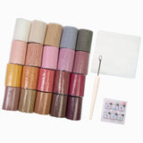 Maxbell 20 Pieces Latch Hook Kits Crocheting Rug Yarn Cushion Cover Needlecraft Yarn A