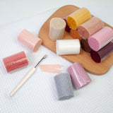 Maxbell 20 Pieces Latch Hook Kits Crocheting Rug Yarn Cushion Cover Needlecraft Yarn A