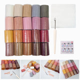 Maxbell 20 Pieces Latch Hook Kits Crocheting Rug Yarn Cushion Cover Needlecraft Yarn A