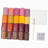 Maxbell 20 Pieces Latch Hook Kits Crocheting Rug Yarn Cushion Cover Needlecraft Yarn B