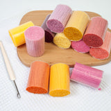 Maxbell 20 Pieces Latch Hook Kits Crocheting Rug Yarn Cushion Cover Needlecraft Yarn B