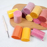 Maxbell 20 Pieces Latch Hook Kits Crocheting Rug Yarn Cushion Cover Needlecraft Yarn B