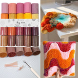 Maxbell 20 Pieces Latch Hook Kits Crocheting Rug Yarn Cushion Cover Needlecraft Yarn B