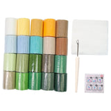 Maxbell 20 Pieces Latch Hook Kits Crocheting Rug Yarn Cushion Cover Needlecraft Yarn C