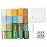 Maxbell 20 Pieces Latch Hook Kits Crocheting Rug Yarn Cushion Cover Needlecraft Yarn C