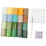 Maxbell 20 Pieces Latch Hook Kits Crocheting Rug Yarn Cushion Cover Needlecraft Yarn C