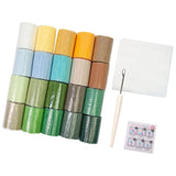 Maxbell 20 Pieces Latch Hook Kits Crocheting Rug Yarn Cushion Cover Needlecraft Yarn C