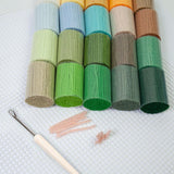 Maxbell 20 Pieces Latch Hook Kits Crocheting Rug Yarn Cushion Cover Needlecraft Yarn C