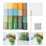 Maxbell 20 Pieces Latch Hook Kits Crocheting Rug Yarn Cushion Cover Needlecraft Yarn C