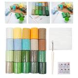 Maxbell 20 Pieces Latch Hook Kits Crocheting Rug Yarn Cushion Cover Needlecraft Yarn C