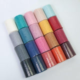 Maxbell 20 Pieces Latch Hook Kits Crocheting Rug Yarn Cushion Cover Needlecraft Yarn D