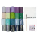 Maxbell 20 Pieces Latch Hook Kits Crocheting Rug Yarn Cushion Cover Needlecraft Yarn E