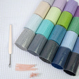 Maxbell 20 Pieces Latch Hook Kits Crocheting Rug Yarn Cushion Cover Needlecraft Yarn E