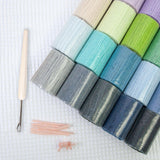 Maxbell 20 Pieces Latch Hook Kits Crocheting Rug Yarn Cushion Cover Needlecraft Yarn E