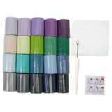 Maxbell 20 Pieces Latch Hook Kits Crocheting Rug Yarn Cushion Cover Needlecraft Yarn E