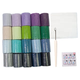 Maxbell 20 Pieces Latch Hook Kits Crocheting Rug Yarn Cushion Cover Needlecraft Yarn E