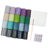 Maxbell 20 Pieces Latch Hook Kits Crocheting Rug Yarn Cushion Cover Needlecraft Yarn E