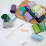 Maxbell 20 Pieces Latch Hook Kits Crocheting Rug Yarn Cushion Cover Needlecraft Yarn E