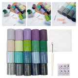 Maxbell 20 Pieces Latch Hook Kits Crocheting Rug Yarn Cushion Cover Needlecraft Yarn E