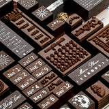 Maxbell 29 Pieces Wooden Rubber Stamps Multiple Size for Drawing Stationery Painting