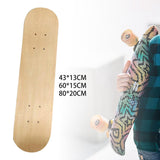 Maxbell DIY Blank Skateboard Deck Double Sided Home Decor Replacement for Boys Girls 43CM
