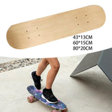 Maxbell DIY Blank Skateboard Deck Double Sided Home Decor Replacement for Boys Girls 43CM