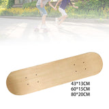Maxbell DIY Blank Skateboard Deck Double Sided Home Decor Replacement for Boys Girls 43CM