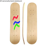 Maxbell DIY Blank Skateboard Deck Double Sided Home Decor Replacement for Boys Girls 43CM