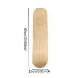 Maxbell DIY Blank Skateboard Deck Double Sided Home Decor Replacement for Boys Girls 60CM