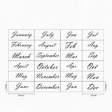 Maxbell 1 Box of Wooden Stamps Wood Rubber Stamps for Drawing Decoration Art Crafts Month