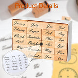 Maxbell 1 Box of Wooden Stamps Wood Rubber Stamps for Drawing Decoration Art Crafts Month