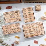 Maxbell 1 Box of Wooden Stamps Wood Rubber Stamps for Drawing Decoration Art Crafts Numbers