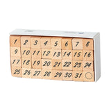 Maxbell 1 Box of Wooden Stamps Wood Rubber Stamps for Drawing Decoration Art Crafts Numbers