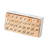 Maxbell 1 Box of Wooden Stamps Wood Rubber Stamps for Drawing Decoration Art Crafts Numbers