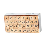 Maxbell 1 Box of Wooden Stamps Wood Rubber Stamps for Drawing Decoration Art Crafts Numbers