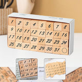 Maxbell 1 Box of Wooden Stamps Wood Rubber Stamps for Drawing Decoration Art Crafts Numbers