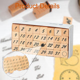Maxbell 1 Box of Wooden Stamps Wood Rubber Stamps for Drawing Decoration Art Crafts Numbers