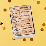 Maxbell 1 Box of Wooden Stamps Wood Rubber Stamps for Drawing Decoration Art Crafts Week