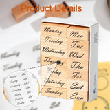 Maxbell 1 Box of Wooden Stamps Wood Rubber Stamps for Drawing Decoration Art Crafts Week